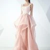 Formal Gowns MNM Couture - Square Neck Ruffled Tulle Evening Gown G0727