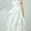 MNM Couture - Strapless Ruffled Empire Long Gown G0691 Formal Gowns
