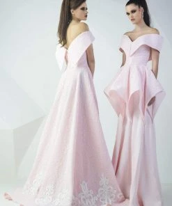 MNM Couture - Wide Off Shoulder Haute Couture Dress G0712 Formal Gowns