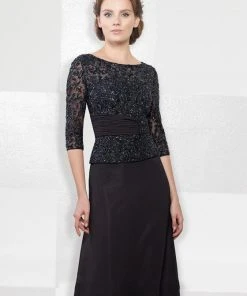 Formal Gowns Mon Cheri - 114657SL Evening Dress - 1 Pc Wine In Size 8 Available