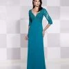 Mon Cheri - 115617 Quarter Sleeve Lace Empire Dress Formal Gowns