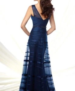 Formal Gowns Mon Cheri - 116936 Tulle Satin Dress - 1 Pc Navy In Size 10 Available 5 Formal Gowns Mon Cheri - 116936 Tulle Satin Dress - 1 Pc Navy In Size 10 Available