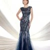 Mon Cheri - 116D31 Embellished Bateau Tulle Trumpet Dress Formal Gowns 2 Mon Cheri - 116D31 Embellished Bateau Tulle Trumpet Dress Formal Gowns