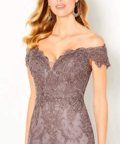 Formal Gowns Mon Cheri - Corded Lace Mermaid Gown 220631 9 Formal Gowns Mon Cheri - Corded Lace Mermaid Gown 220631