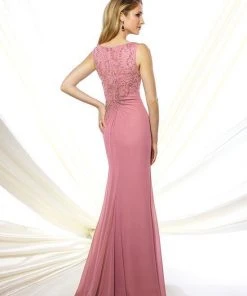 Mon Cheri - Embellished Sleeveless A-line Gown 116947 - 1 Pc Pewter/Nude In Size 8 Available 6 Mon Cheri - Embellished Sleeveless A-line Gown 116947 - 1 Pc Pewter/Nude In Size 8 Available