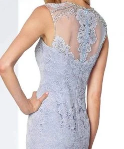 Mon Cheri Fitted Lace Short Dress 117820 - 1 Pc Light Periwinkle In Size 6 Available Cocktail Dresses