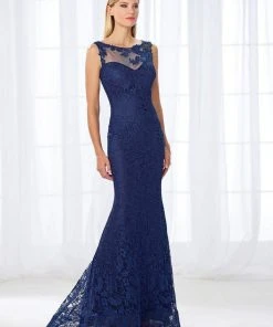 Formal Gowns Mon Cheri - Illusion Lace Bateau Evening Dress 118671 - 1 Pc Navy In Size 8 Available 8 Formal Gowns Mon Cheri - Illusion Lace Bateau Evening Dress 118671 - 1 Pc Navy In Size 8 Available