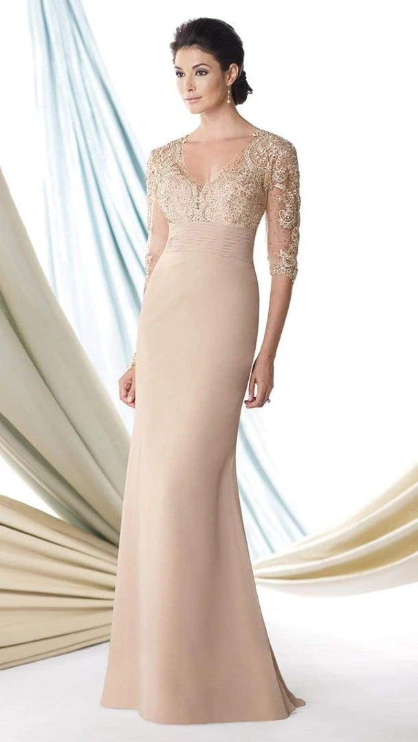 Formal Gowns Mon Cheri Lace Illusion V-Neck Mermaid Long Dress - 1 Pc Aqua/Green In Size 8 Available 5 Formal Gowns Mon Cheri Lace Illusion V-Neck Mermaid Long Dress - 1 Pc Aqua/Green In Size 8 Available