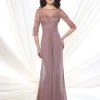 Mon Cheri - Ruched Bateau A-line Gown 215919 - 1 Pc Mink Is Size 6 Available 2 Mon Cheri - Ruched Bateau A-line Gown 215919 - 1 Pc Mink Is Size 6 Available