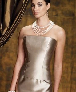 Montage By Mon Cheri - 112946 Straight Neck Dress With Jacket