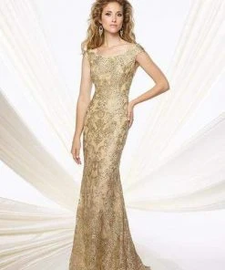 Montage By Mon Cheri - 116948 Metallic Lace Dress