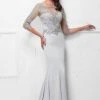 Montage By Mon Cheri - 117910 Quarter Sleeve Beaded Illusion Gown - 1 Pc Ice Gray In Size 12 Available Formal Gowns 2 Montage By Mon Cheri - 117910 Quarter Sleeve Beaded Illusion Gown - 1 Pc Ice Gray In Size 12 Available Formal Gowns