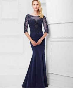 Montage By Mon Cheri - 117910 Quarter Sleeve Beaded Illusion Gown - 1 Pc Ice Gray In Size 12 Available Formal Gowns 7 Montage By Mon Cheri - 117910 Quarter Sleeve Beaded Illusion Gown - 1 Pc Ice Gray In Size 12 Available Formal Gowns