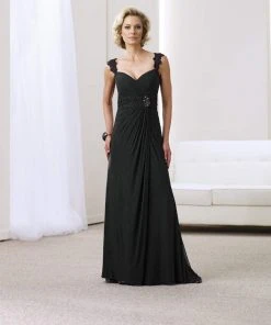 Montage By Mon Cheri - 211924 Long Dress In Black