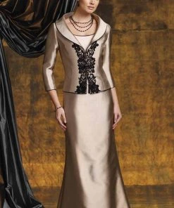 Montage By Mon Cheri - 211952 Scoop Dress With Jacket