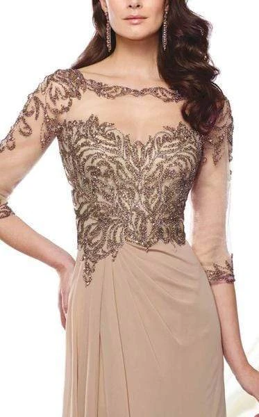 Montage By Mon Cheri - 216969 Chiffon Slim A-line Gown - 2 Pcs Caramel In Size 20 And Smoke In Size 20 Available 6 Montage By Mon Cheri - 216969 Chiffon Slim A-line Gown - 2 Pcs Caramel In Size 20 And Smoke In Size 20 Available