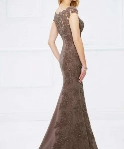 Formal Gowns Montage By Mon Cheri - 217948 Bateau Neck Beaded Lace Trumpet Gown - 1 Pc Mocha In Size 6 Available 7 Formal Gowns Montage By Mon Cheri - 217948 Bateau Neck Beaded Lace Trumpet Gown - 1 Pc Mocha In Size 6 Available
