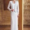 Montage By Mon Cheri - 23942P Short Sleeve Beaded Scoop Sheath Gown Formal Gowns
