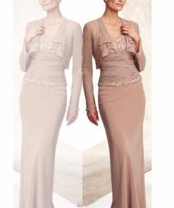 Montage By Mon Cheri - 26908P Embroidered Straight Across Evening Gown