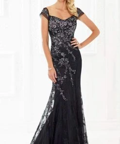 Formal Gowns Montage By Mon Cheri - Floral Embroidered Lace And Tulle Gown 118966 7 Formal Gowns Montage By Mon Cheri - Floral Embroidered Lace And Tulle Gown 118966