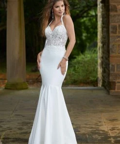 Mori Lee - 43061 Jeweled Corset Lace Mermaid Gown Formal Gowns