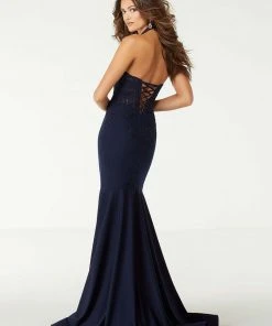 Mori Lee - 43061 Jeweled Corset Lace Mermaid Gown Formal Gowns