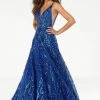 Mori Lee - 45001 Sleeveless V Neck Sequin Ornate A-Line Prom Dress