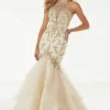 Mori Lee - 45002 Jeweled Strappy Beaded Mermaid Dress Formal Gowns