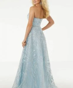 Mori Lee - 45010 Crystal Semi-Sweetheart A-line Dress