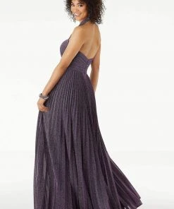 Mori Lee - 45012 Sparkling Crisscross Halter Top A-Line Dress