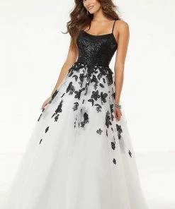 Formal Gowns Mori Lee - 45026 Floral Embroidered And Sequined Long Dress