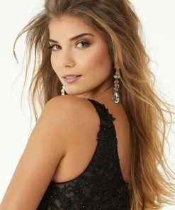 Mori Lee - 45027 Beaded Lace Asymmetrical Mermaid Dress