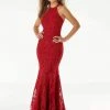 Mori Lee - 45030 Lace Halter Mermaid Evening Dress