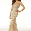 Mori Lee - 45033 Lace Appliqued Mermaid Gown Formal Gowns