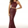Formal Gowns Mori Lee - 45038 Sequin Embellished Two Piece Dress