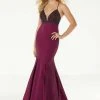 Formal Gowns Mori Lee - 45039 Beaded Plunging V-Neck Mermaid Dress