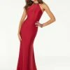 Mori Lee - 45040 Beaded Halter Neck Jersey Trumpet Dress Formal Gowns