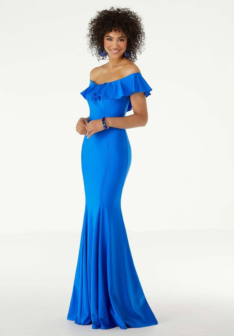 Formal Gowns Mori Lee - 45046 Off-Shoulder Silky Jersey Trumpet Dress 3 Formal Gowns Mori Lee - 45046 Off-Shoulder Silky Jersey Trumpet Dress