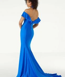 Formal Gowns Mori Lee - 45046 Off-Shoulder Silky Jersey Trumpet Dress 8 Formal Gowns Mori Lee - 45046 Off-Shoulder Silky Jersey Trumpet Dress