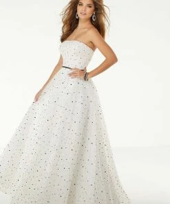 Formal Gowns Mori Lee - 45052 Strapless Beaded A-line Gown