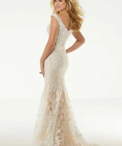 Mori Lee - 45065 Embroidered Off-Shoulder Trumpet Dress With Train Formal Gowns 8 Mori Lee - 45065 Embroidered Off-Shoulder Trumpet Dress With Train Formal Gowns