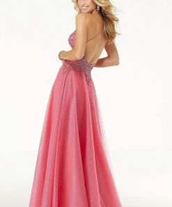 Formal Gowns Mori Lee - 45070 Beaded Open Back A-line Dress