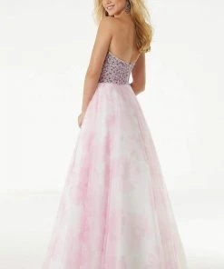 Formal Gowns Mori Lee - 45071 Straight Across A-line Long Dress 8 Formal Gowns Mori Lee - 45071 Straight Across A-line Long Dress