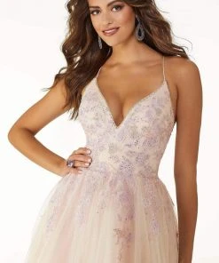 Mori Lee - 45074 Floral Embroidered A-line Dress 15 Mori Lee - 45074 Floral Embroidered A-line Dress