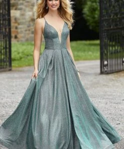 Mori Lee - 45076 Metallic And Glittered Long Dress 9 Mori Lee - 45076 Metallic And Glittered Long Dress