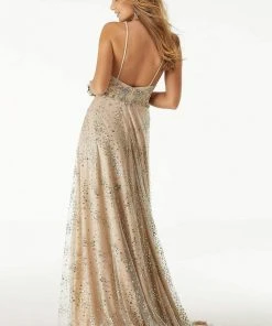 Mori Lee - 45082 Jewel Beaded Long Column Dress Formal Gowns