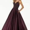 Mori Lee - 45086 Jeweled Taffeta Long Ballgown Formal Gowns