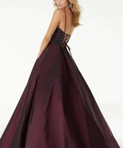 Mori Lee - 45086 Jeweled Taffeta Long Ballgown Formal Gowns