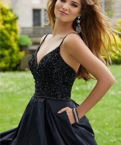 Mori Lee - 45086 Jeweled Taffeta Long Ballgown Formal Gowns