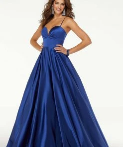 Formal Gowns Mori Lee - 45094 Pleat-Ornate Sweetheart Satin Ballgown